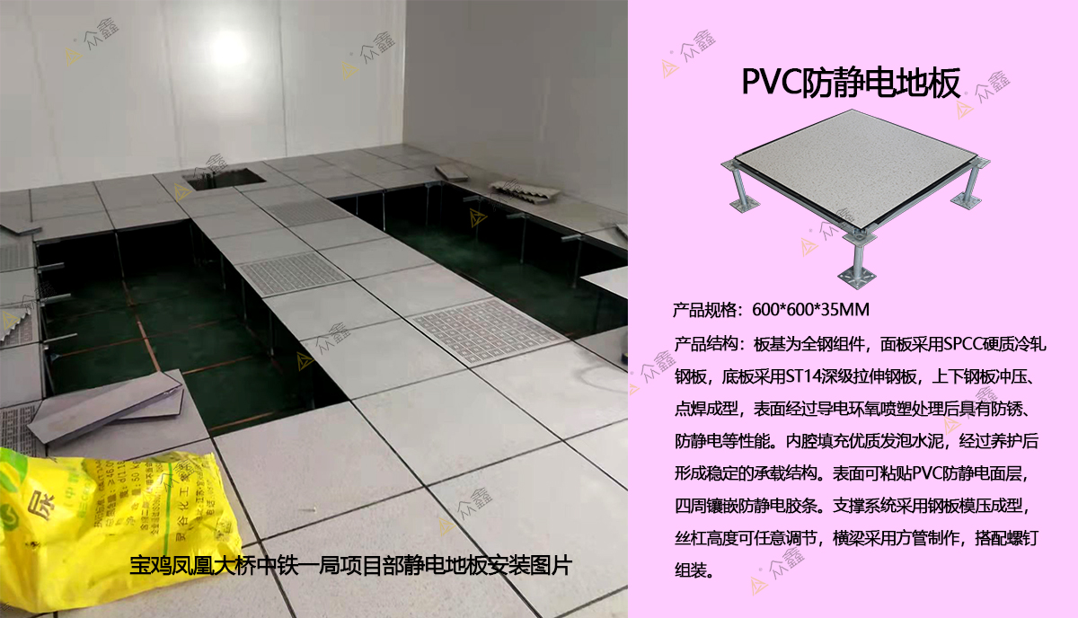 寶雞鳳凰大橋中鐵一局項(xiàng)目部pvc靜電地板完工.jpg